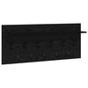 vidaXL Porte-manteau mural avec &eacute;tag&egrave;re Ch&ecirc;ne noir 100 x 40 x 12 cm