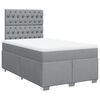 vidaXL Sommier &agrave; lattes de lit avec matelas Gris clair 120x200cm Tissu