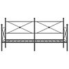 vidaXL Lit de jour sans matelas noir 75x190 cm acier