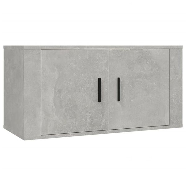 vidaXL Ensemble de meubles TV 2 pcs gris b&eacute;ton bois d'ing&eacute;nierie