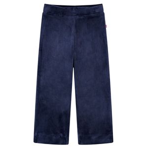 Pantalons pour enfants velours bleu foncé 128