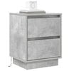 vidaXL Cabinet de chevet avec tiroir Gris b&eacute;ton 39 x 34,5 x 50 cm