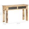 vidaXL Table console avec tiroirs 120x35x75 cm Bois de manguier solide