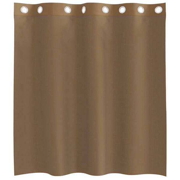 vidaXL Rideaux en voile avec œillets 2 pcs marron clair