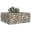 vidaXL Lit sur&eacute;lev&eacute; gabion Argent&eacute; 100 x 100 x 40 cm Acier galvanis&eacute;