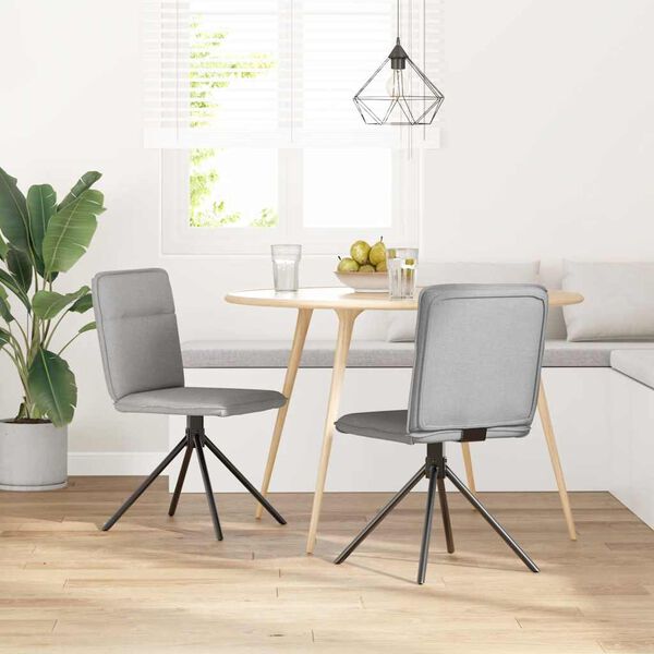 vidaXL Chaises à manger lot de 2 gris nuage tissu