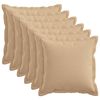 vidaXL Housse de coussin 6 pc HOUTEN Cr&egrave;me 40 x 40 cm Lin synth&eacute;tique