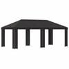 vidaXL Abri de jardin 6 x 3 m Anthracite Polyester et Acier 190 gsm