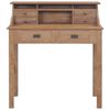vidaXL Bureau 90x50x100 cm bois de teck solide