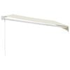 vidaXL Auvent r&eacute;tractable cr&egrave;me 4x3 m tissu et aluminium