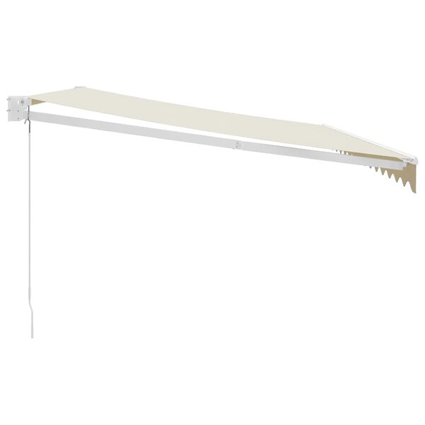 vidaXL Auvent r&eacute;tractable cr&egrave;me 4x3 m tissu et aluminium