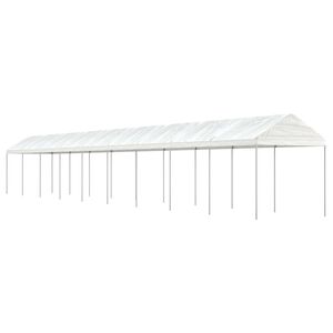 vidaXL Belv&eacute;d&egrave;re avec toit blanc 20,07x2,28x2,69 m poly&eacute;thyl&egrave;ne