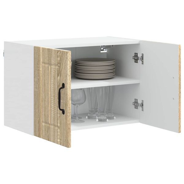 vidaXL Armoires murales de cuisine avec porte Lucca 2 pcs Ch&ecirc;ne Sonoma