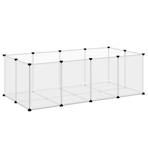 vidaXL Cage pour petits animaux Transparent 144x74x46,5 cm PP et Acier