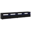 vidaXL Ensemble meuble TV 3 pc Ch&ecirc;ne noir Bois d'ing&eacute;nierie
