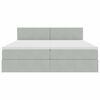 vidaXL Lit de Rangement avec matelas Gris clair 100 x 200 cm