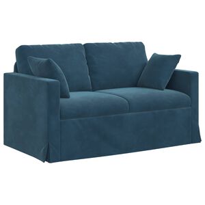 vidaXL Canap&eacute; Bleu 138 x 78 x 80 cm Velours