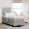 vidaXL Lit &agrave; ressorts avec matelas Gris clair 80 x 200 cm tissu