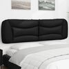 vidaXL Coussin de t&ecirc;te de lit Hvar noir 183 cm similicuir