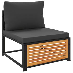 vidaXL Canap&eacute; de jardin sans accoudoirs coussins bois massif d'acacia