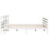 vidaXL Cadre de lit sans matelas blanc 200x200 cm bois massif de pin