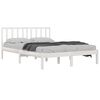 vidaXL Cadre de lit sans matelas blanc bois de pin massif 120x190 cm
