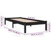 vidaXL Cadre de lit sans matelas noir bois massif 100x200 cm