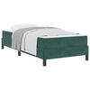 vidaXL Lit &agrave; ressorts avec matelas Vert fonc&eacute; 100 x 200 cm tissu