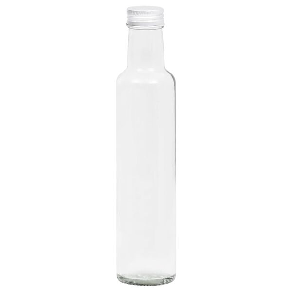 vidaXL Petites bouteilles en verre 260 ml avec bouchon &agrave; vis 20 pcs