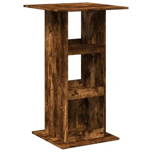 vidaXL Table de bar avec rangement ch&ecirc;ne fum&eacute; bois d&rsquo;ing&eacute;nierie