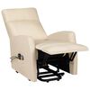 vidaXL Fauteuil de massage Crème Tissu