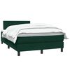 vidaXL Sommier &agrave; lattes de lit et matelas vert fonc&eacute; 120x210cm velours