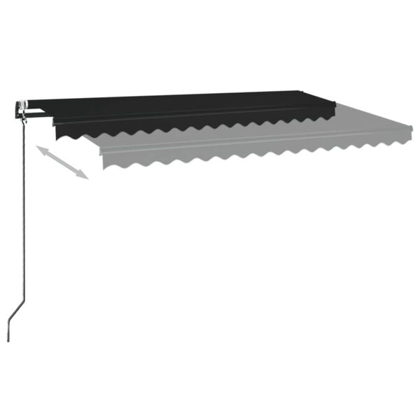 vidaXL Auvent r&eacute;tractable automatique 450x350 cm Anthracite