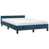 vidaXL Cadre de lit sans matelas bleu fonc&eacute; 120x190 cm velours