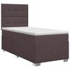 vidaXL Lit boxspring avec matelas Marron fonc&eacute; 90 x 200 cm Tissu