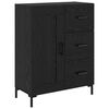 vidaXL Haut Armoire avec tiroir 2 pcs Ch&ecirc;ne noir Bois d'ing&eacute;nierie