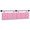 vidaXL T&ecirc;te de lit suspendue Montage mural Rose 190 x 55 x 5 cm tissu