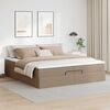 VidaXL Cadre de lit ottoman et matelas cappuccino 200x200cm similicuir