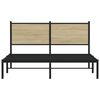 vidaXL Cadre de lit en m&eacute;tal sans matelas ch&ecirc;ne sonoma 150x200 cm
