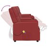 vidaXL Fauteuil de massage inclinable 4 places rouge bordeaux
