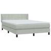 vidaXL Sommier &agrave; lattes de lit et matelas gris clair 140x210cm velours