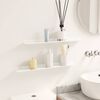 vidaXL &Eacute;tag&egrave;re flottante 2 pcs Blanc 60 x 8,5 x 2,5 cm Acier