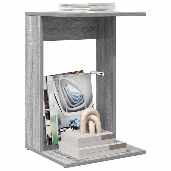 vidaXL Table d'appoint Gris Sonoma 40 x 38 x 62,5 cm Bois d'ing&eacute;nierie