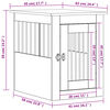 vidaXL Meuble de cage pour chiens ch&ecirc;ne sonoma 45x62x59 cm
