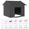 vidaXL Niche pour chien avec toit noir 85x107x81 cm acier galvanis&eacute;