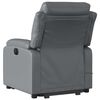 vidaXL Fauteuil inclinable de massage &eacute;lectrique gris similicuir