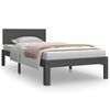 vidaXL Cadre de lit Gris Bois massif 90x190 cm Simple