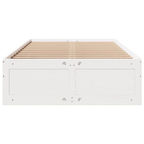 vidaXL Cadre de lit sans matelas avec tiroirs 135x190 cm bois de pin