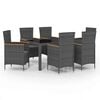 vidaXL Ensemble &agrave; manger d'ext&eacute;rieur 7 pcs et coussins R&eacute;sine tress&eacute;e