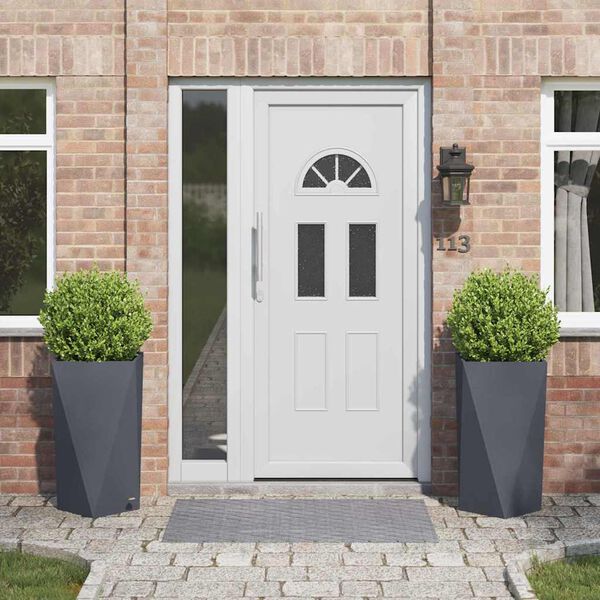 vidaXL Jardini&egrave;re 2 pcs Anthracite 40 x 40 x 75 cm Acier